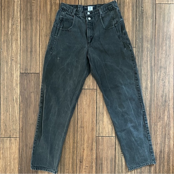 Vintage 80s Guess Jeans Faded Black High Rise Green Patch Relaxed Street 16 33 - Picture 4 of 14